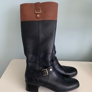 Bandolino Black and Brown Tall Boots